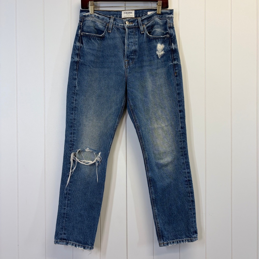 FRAME Denim Grunge Distressed Le Pegged Jeans Women Size 26 Indie Streetwear